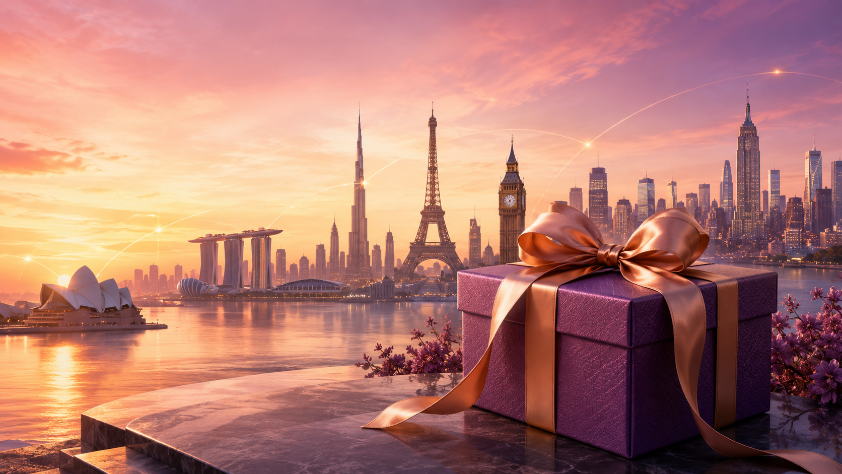 A gift journey connecting iconic destinations around the world